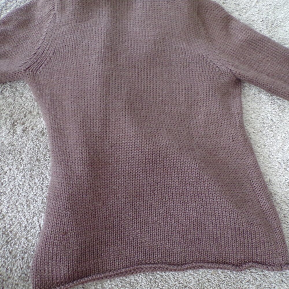Soft Surroundings brown knit wool cardigan sweater L Academia Preppy Chic - Picture 9 of 10